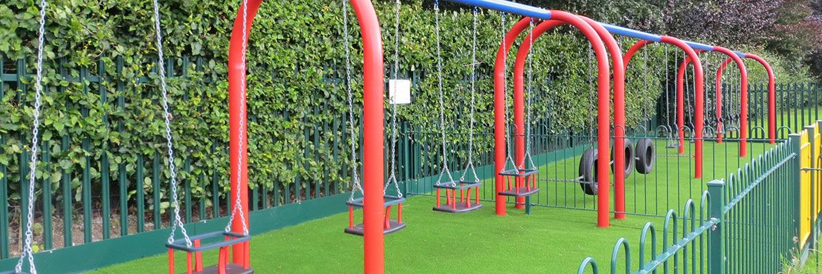 Outdoor nursery play park in Wrexham